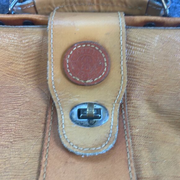 Vintage ROBERTO ROMA Italy Purse Brown Reptile Leather Satchel Weekender - Picture 2 of 16